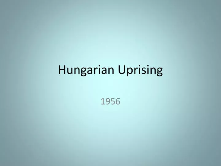 hungarian uprising