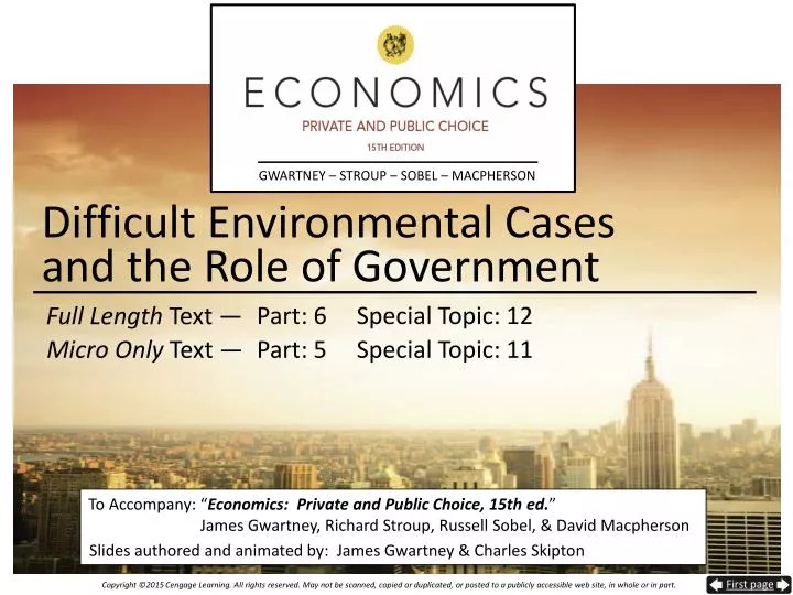 difficult environmental cases and the role of government