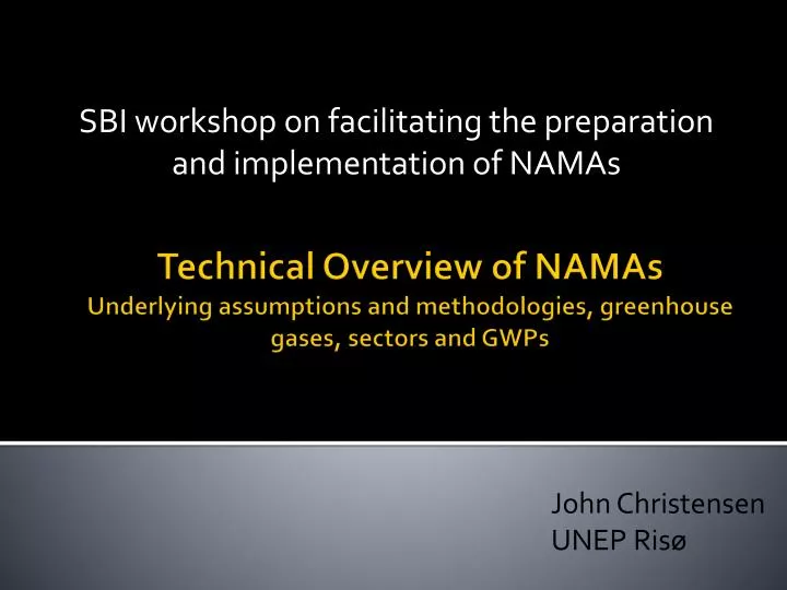 sbi workshop on facilitating the preparation and implementation of namas