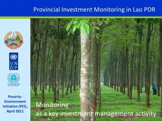 Provincial Investment Monitoring in Lao PDR