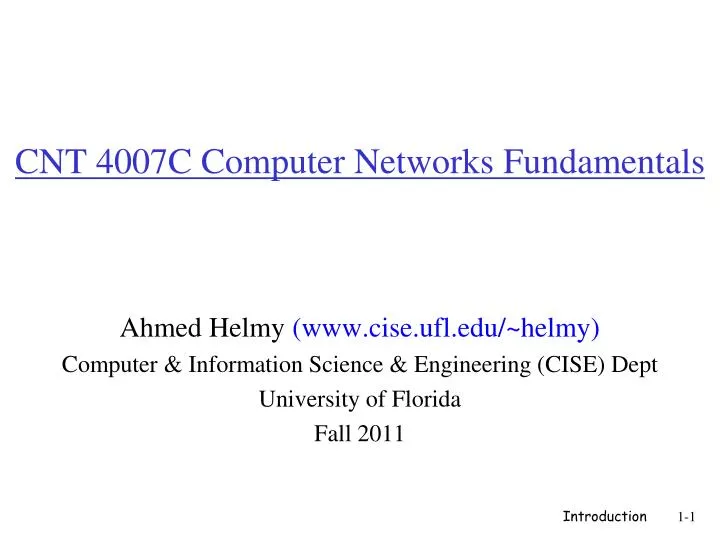 cnt 4007c computer networks fundamentals
