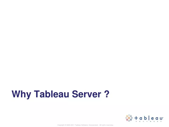 why tableau server