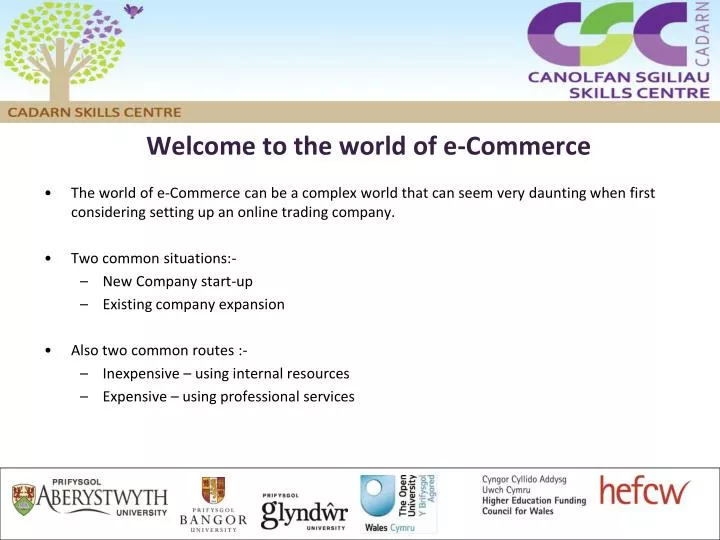 welcome to the world of e commerce