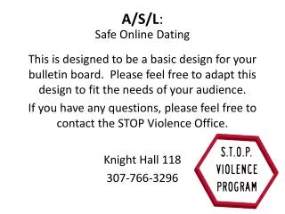 A/S/L : Safe Online Dating