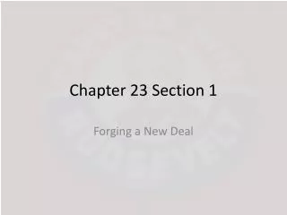 Chapter 23 Section 1