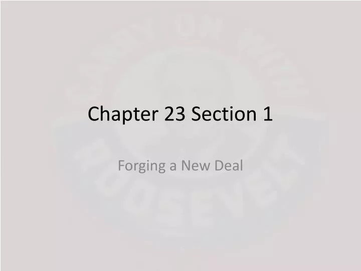 chapter 23 section 1