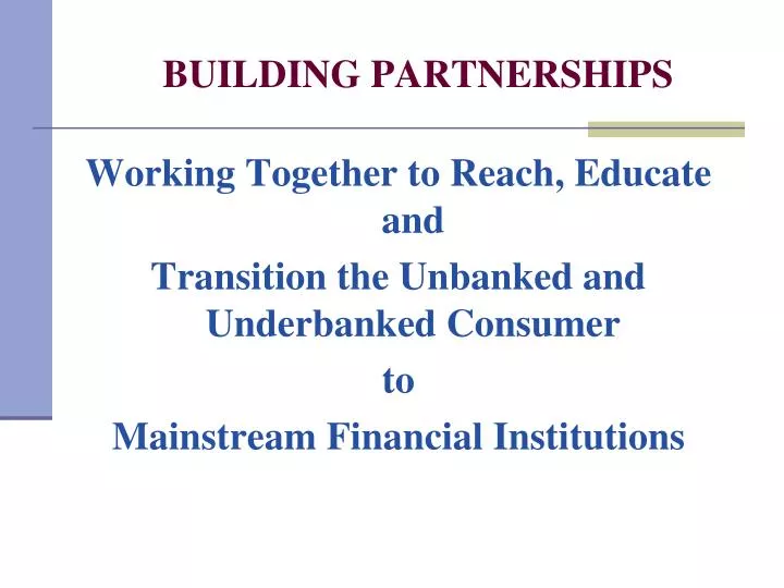 building partnerships