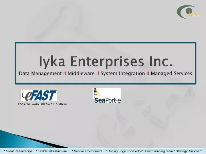 iyka enterprises inc data management ii middleware ii system integration ii managed services