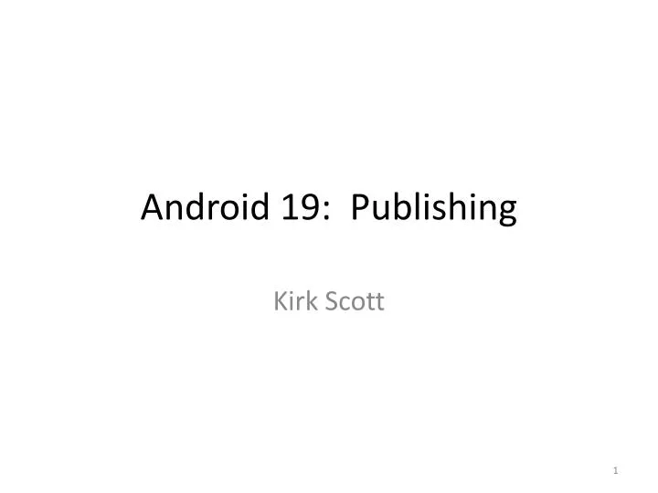 android 19 publishing