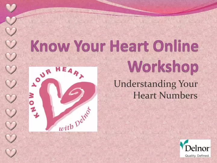 know your heart online workshop