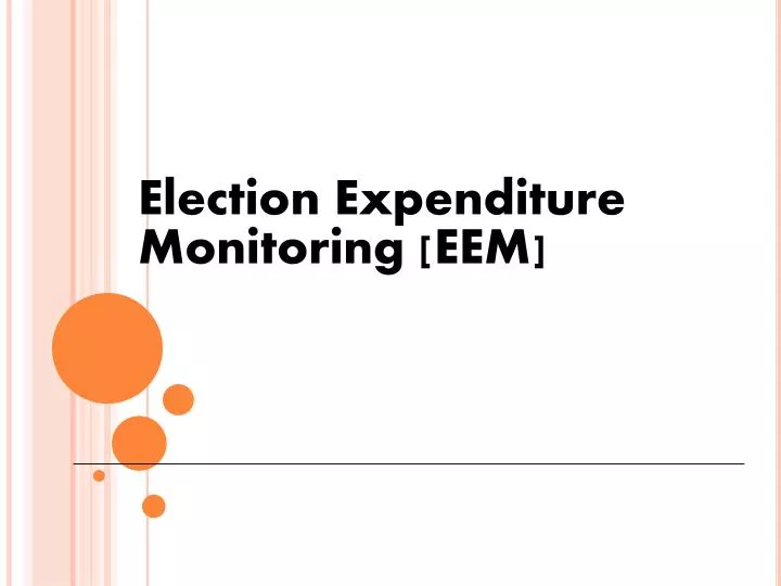 election expenditure monitoring eem