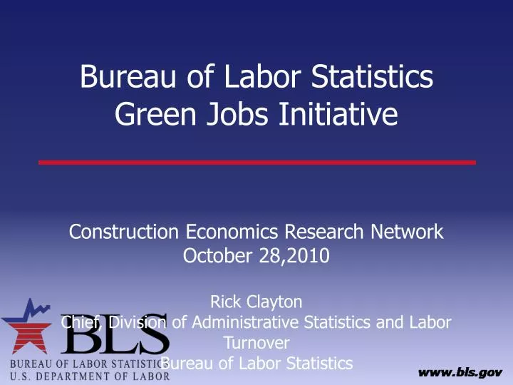 bureau of labor statistics green jobs initiative