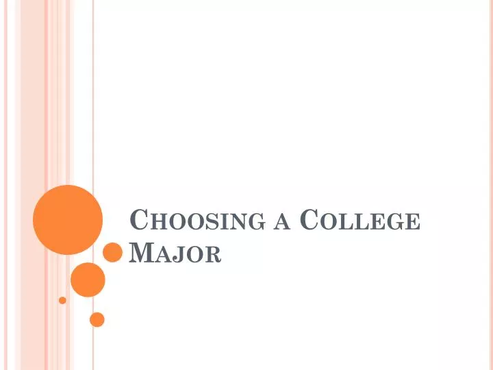 choosing a college major