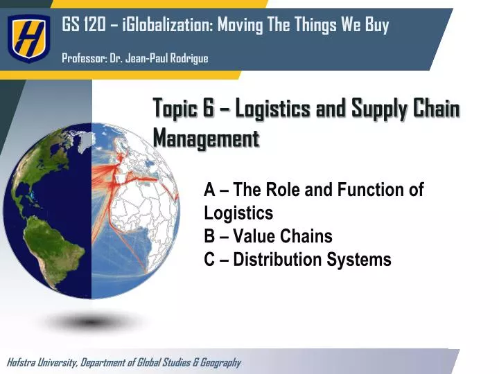 topic 6 logistics and supply chain management