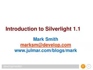 Introduction to Silverlight 1.1