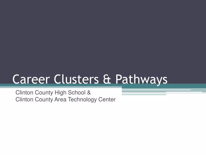 career clusters pathways