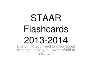 STAAR Flashcards 2013-2014