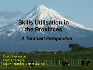 Skills Utilisation in the Provinces