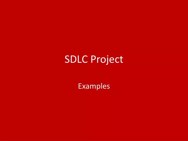 sdlc project