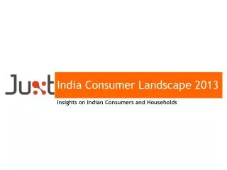 India Consumer Landscape 2013