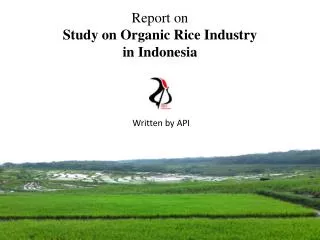 Report on Study on Organic Rice Industry in Indonesia