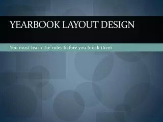 Yearbook Layout Design