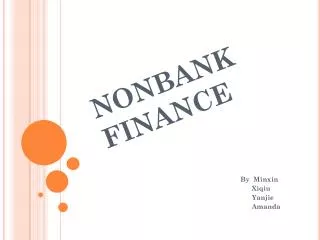 NONBANK FINANCE