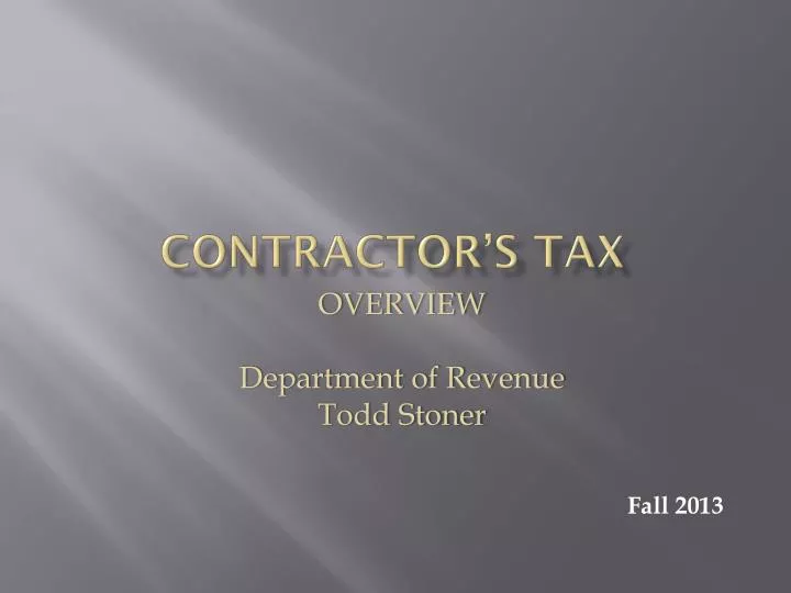 contractor s tax