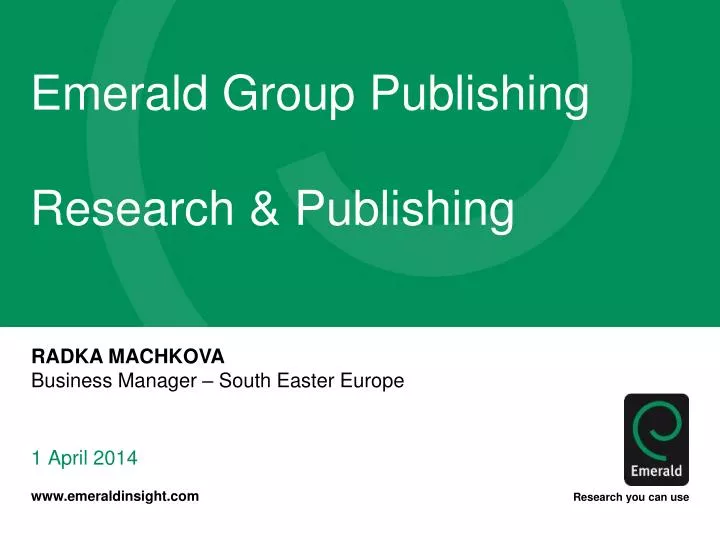emerald group publishing research publishing