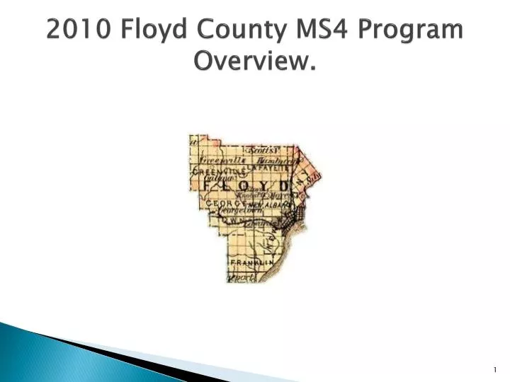 2010 floyd county ms4 program overview