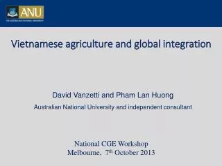 Vietnames e agriculture and global integration