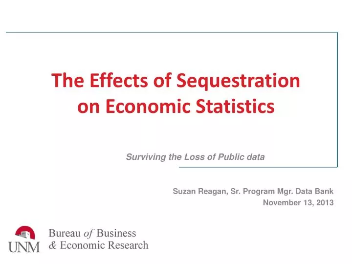 the effects of sequestration on economic statistics