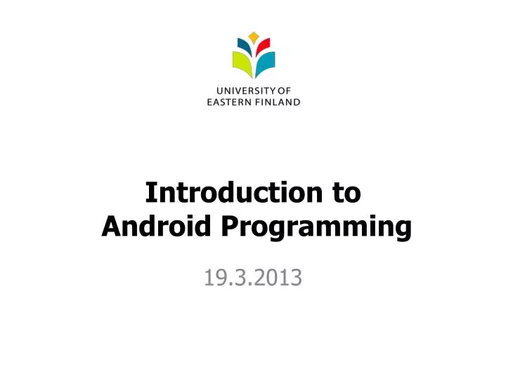 introduction to android programming