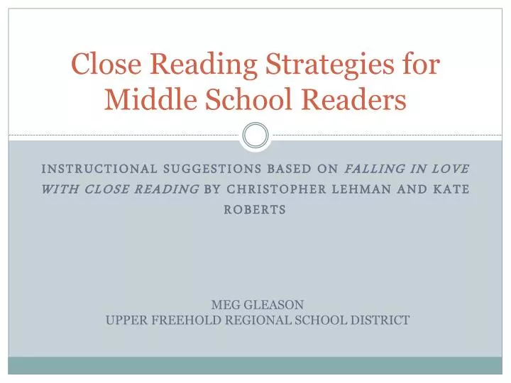 close reading strategies for middle school readers