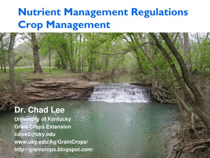 nutrient management regulations crop management