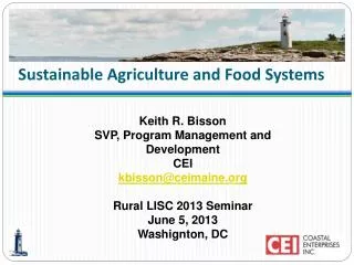 Sustainable Agriculture and Food Systems