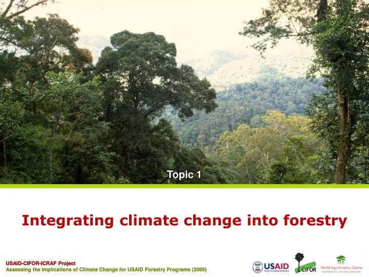 integrating climate change into forestry