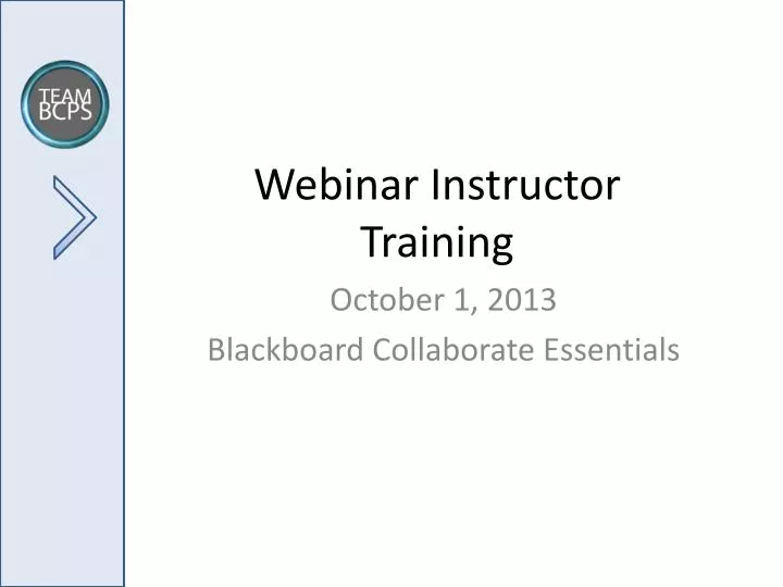 webinar instructor training