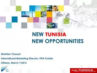 NEW TUNISIA NEW OPPORTUNITIES