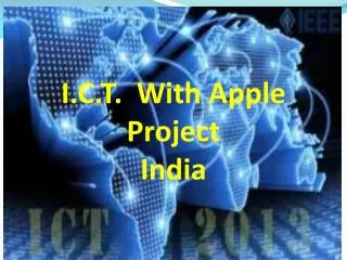 I.C.T. With Apple Project India