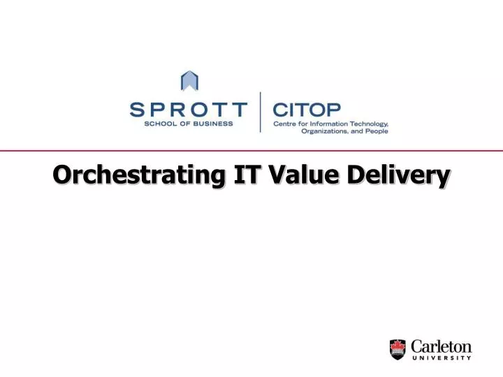 orchestrating it value delivery
