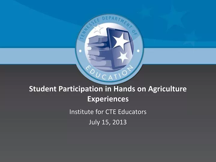 student participation in hands on agriculture experiences