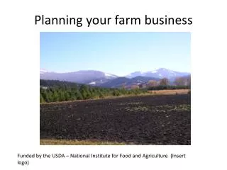 Planning your farm business