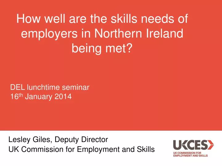 how well are the skills needs of employers in northern ireland being met