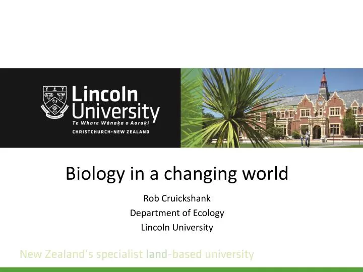 biology in a changing world