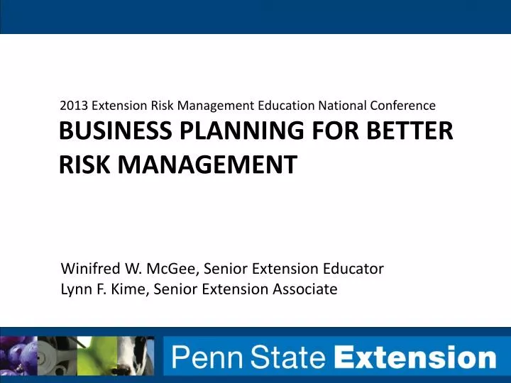 business planning for better risk management