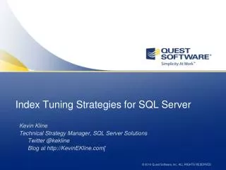 Index Tuning Strategies for SQL Server