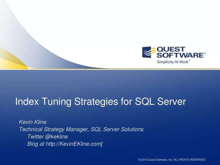 index tuning strategies for sql server