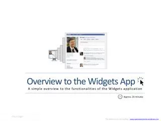 Overview to the Widgets App