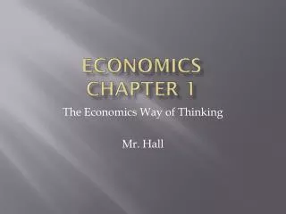 Economics Chapter 1